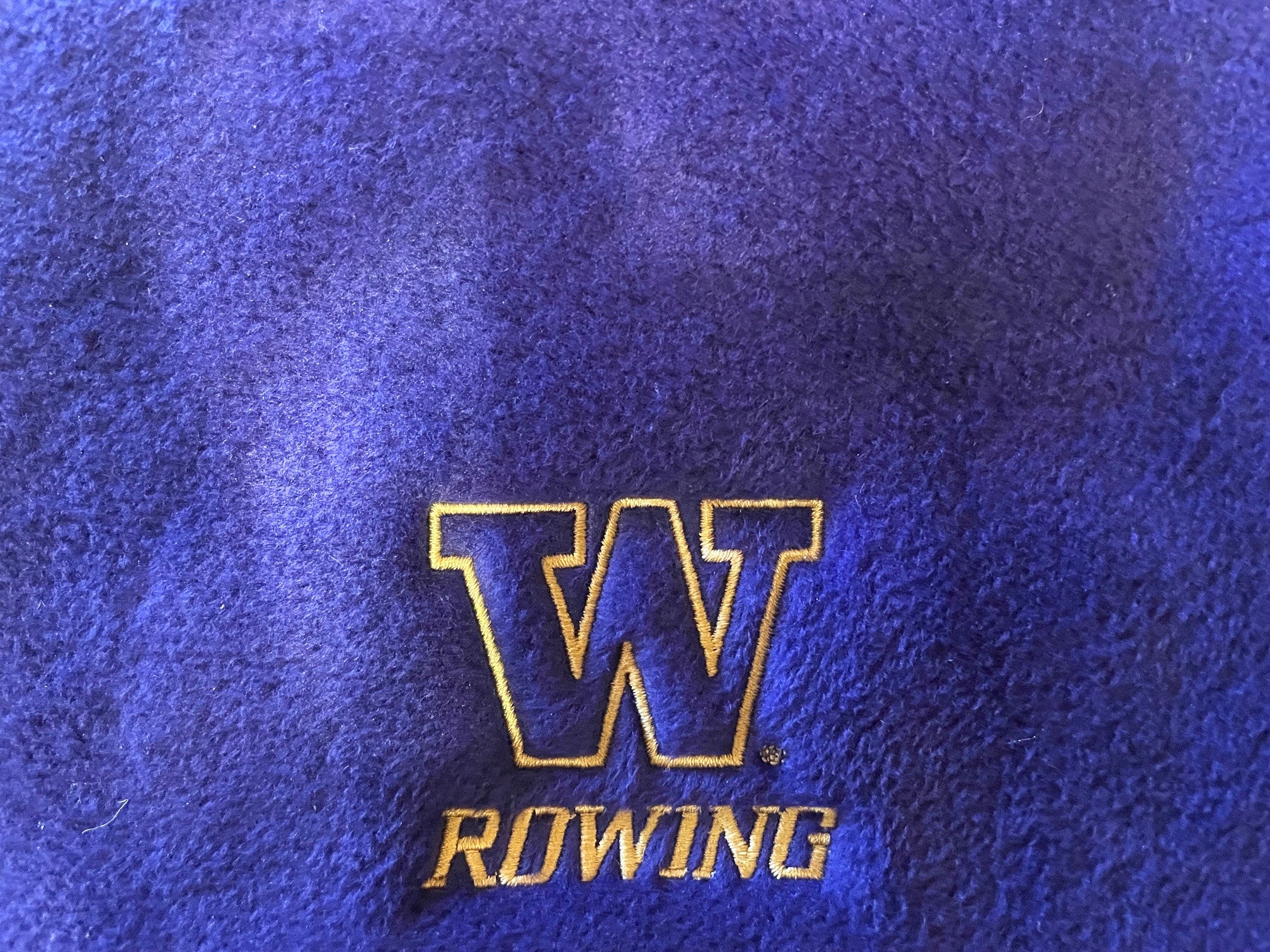 Embroidered Purple Fleece Beanie