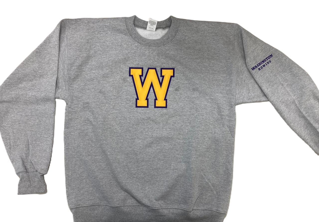 Gray Tackle Twill Embroidered Crewneck Sweatshirt