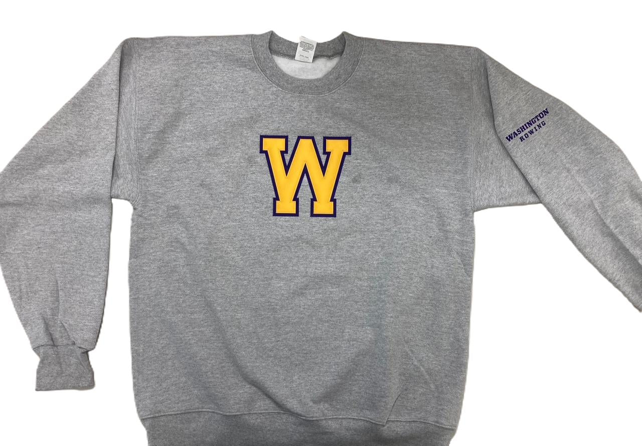 Gray Tackle Twill Embroidered Crewneck Sweatshirt