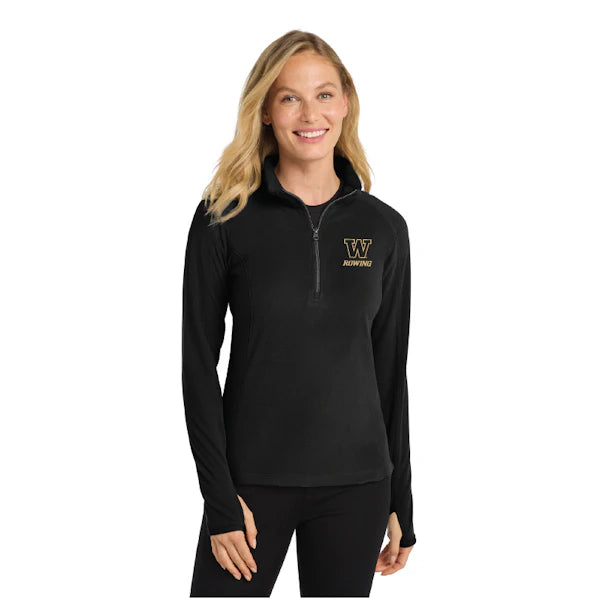 Women's Black 1/2 Zip Fleece