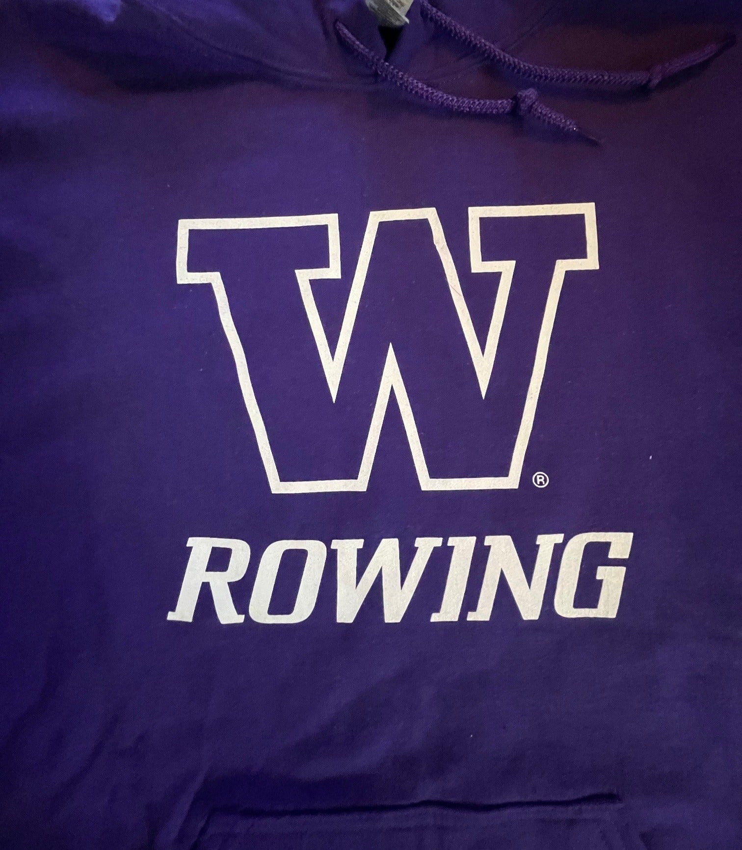 Purple Washington Rowing Hooded Sweatshirt