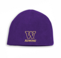 Embroidered Purple Fleece Beanie