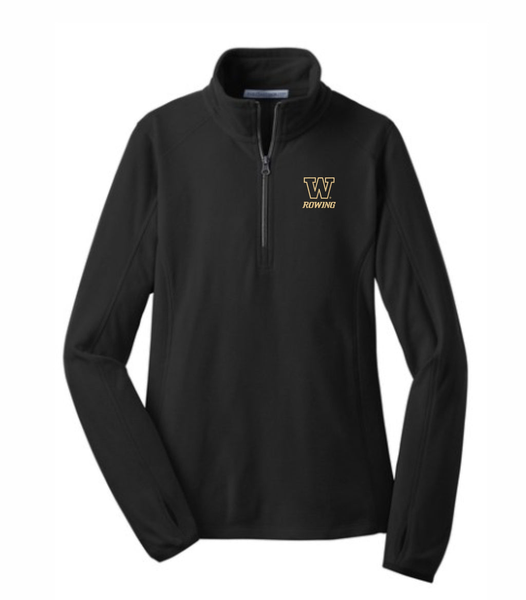 Women's Black 1/2 Zip Fleece